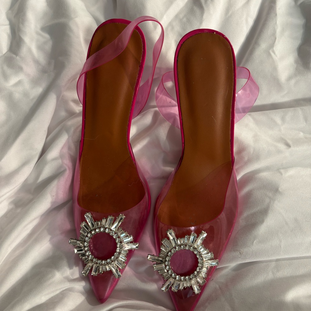 Elegant Pink Women's Shoes with Rhinestone Detail
